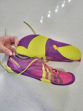 Merrell Mulberry Barefoot Trail Running Shoes Vibram Womens 10 Pink Purple